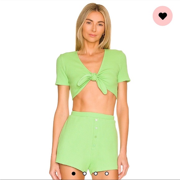 NWT Lovers + Friends Annette Front Tie Crop Top - Picture 3 of 4
